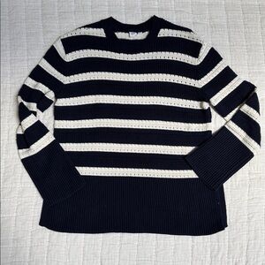 GAP Navy and Cream Knit Sweater oversized